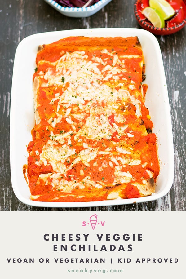 vegetarian cheesy black bean enchiladas