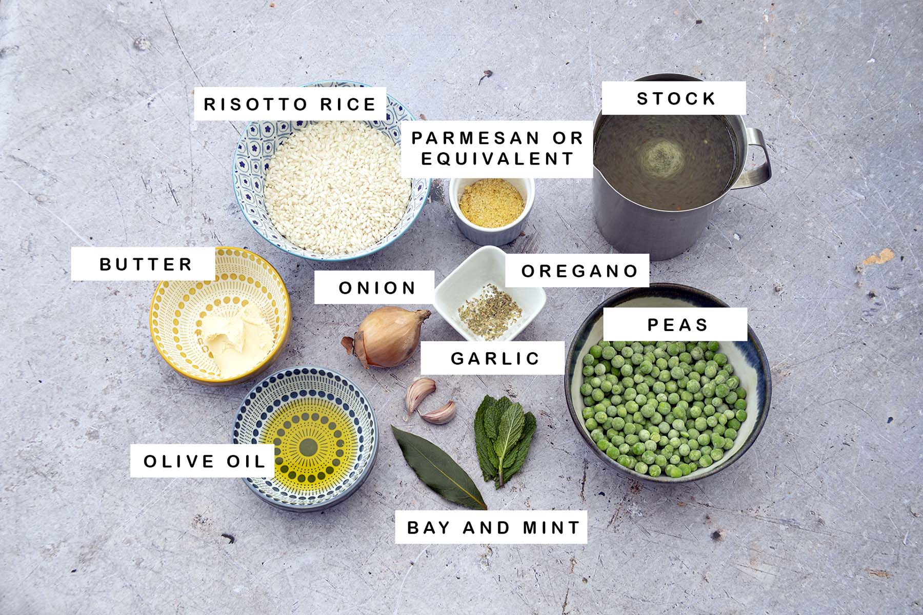 ingredients for baby friendly risotto