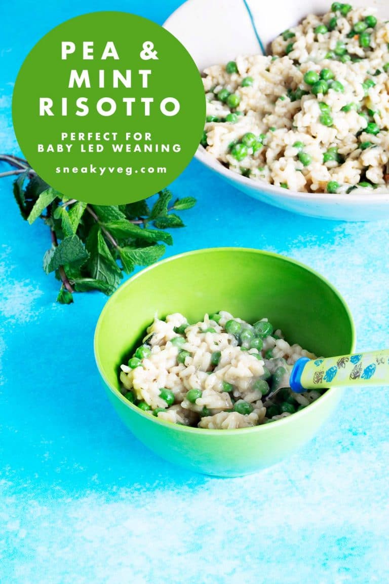 Pea and mint risotto for babies Sneaky Veg