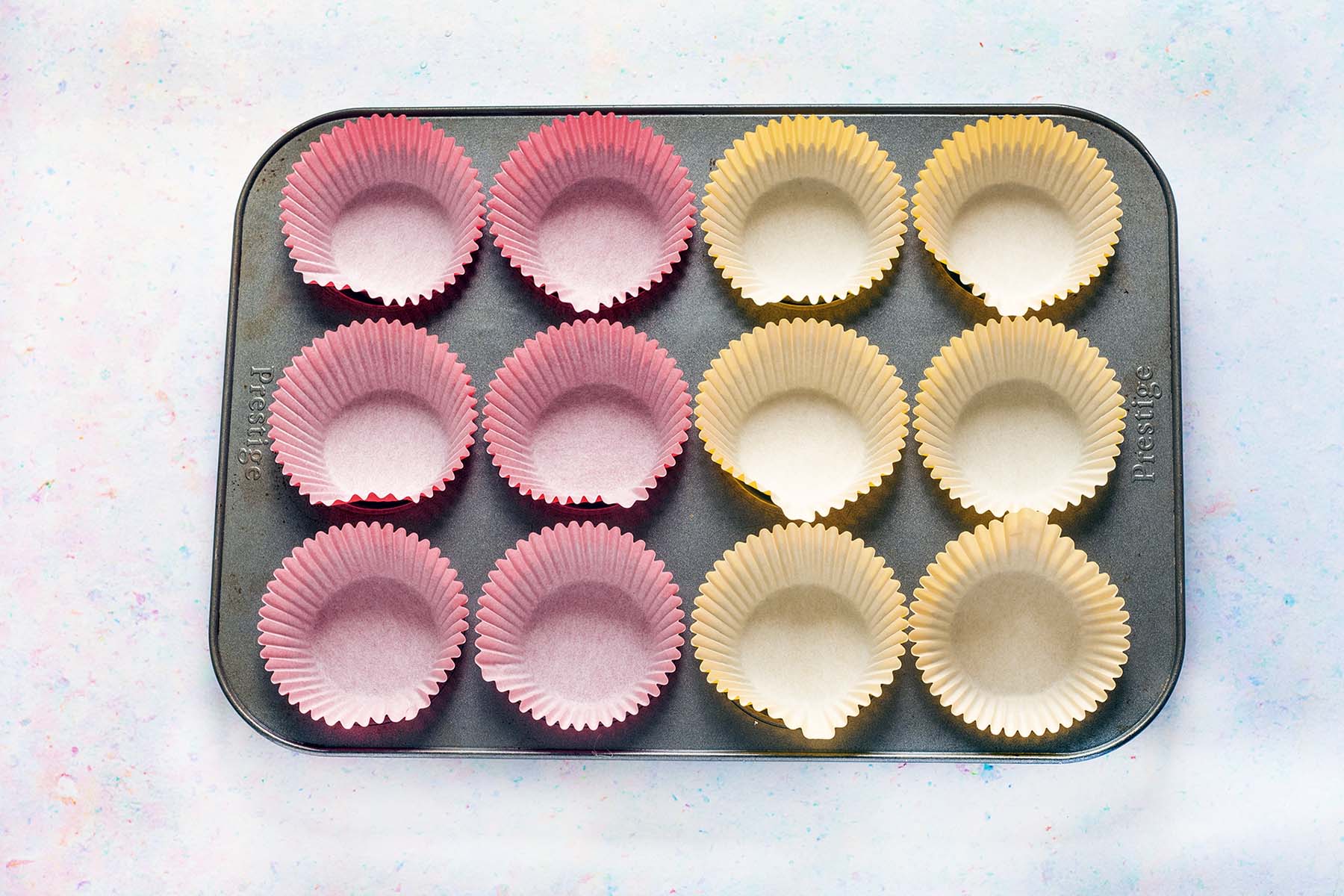 cupcake cases in muffin tray