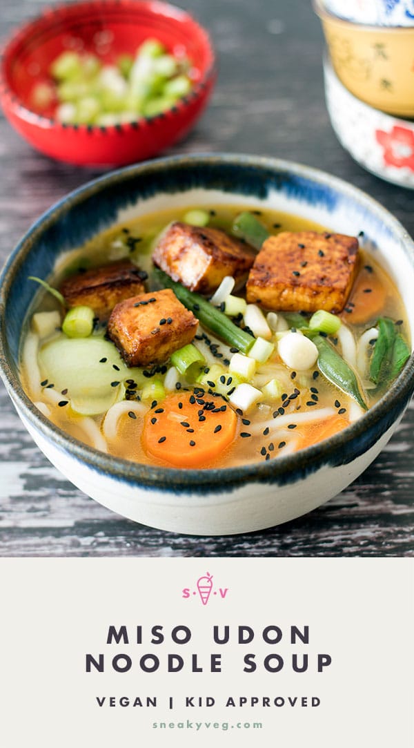 Vegan miso udon noodle soup Sneaky Veg