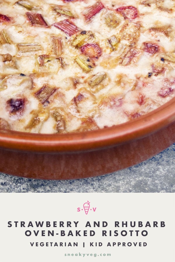strawberry and rhubarb oven baked risotto