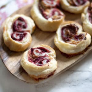 beetroot and goats cheese palmiers