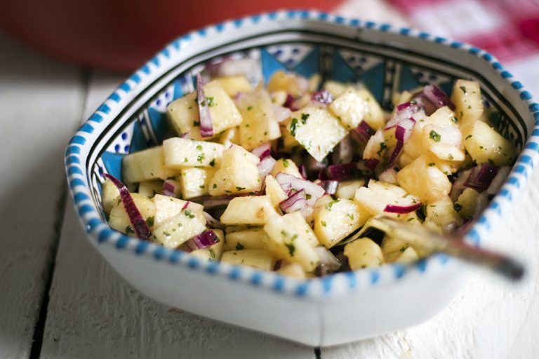 Vegetarian chili with cornbread topping and pineapple salsa Sneaky Veg
