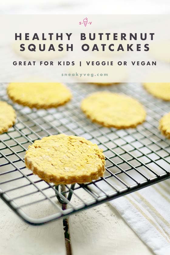butternut squash oatcakes on cooling rack