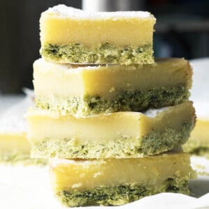 lemon and spinach bars stacked