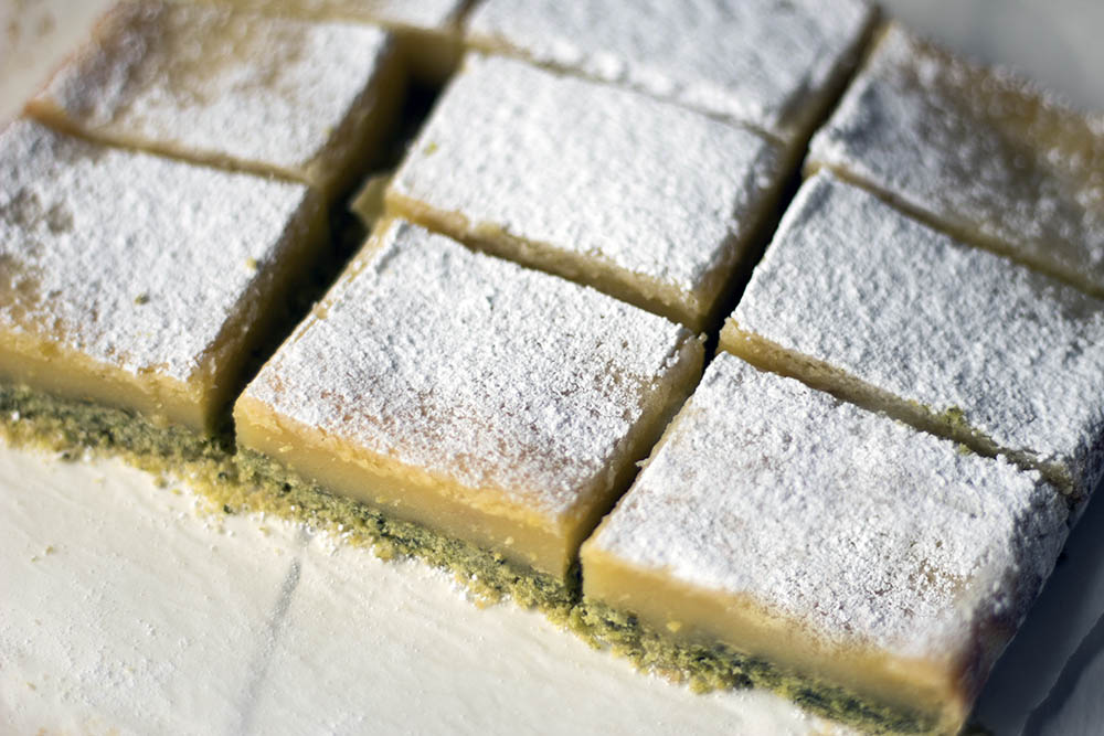Lemon and spinach bars recipe and Veggie Desserts book review