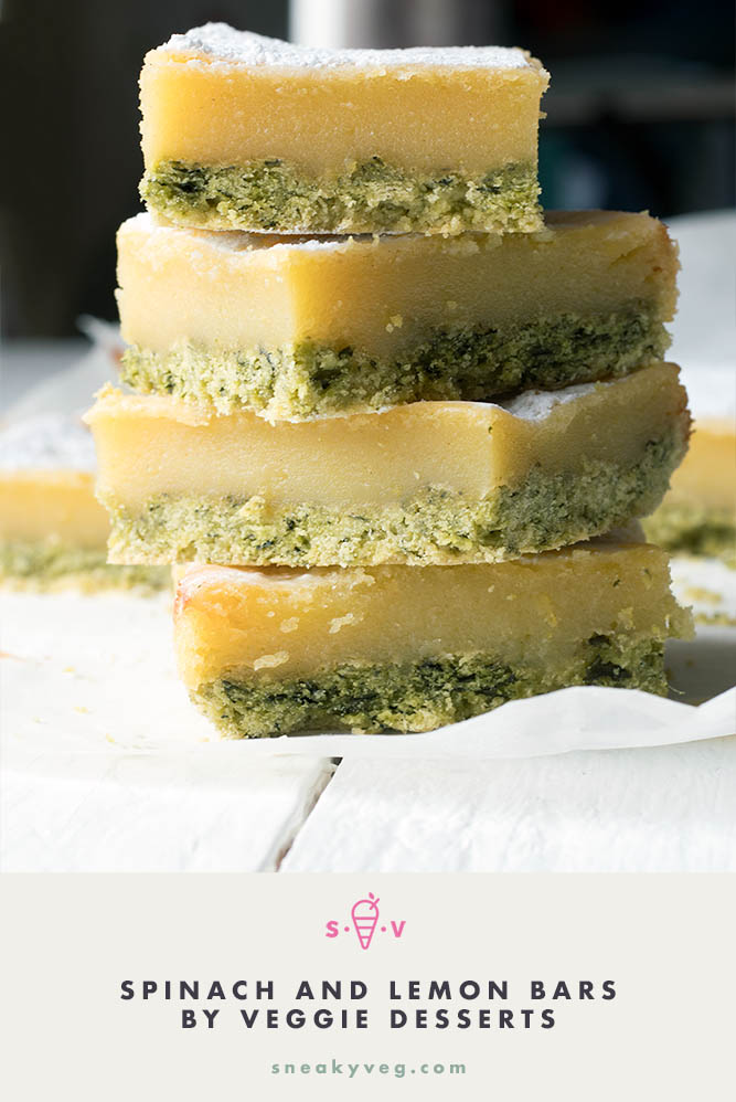 Spinach and lemon bars recipe and Veggie Desserts book review