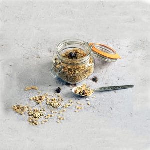 nut free granola in jar