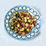 sprouts and jerusalem artichokes in bowl
