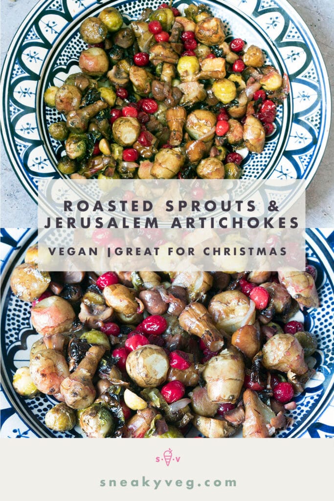 sprouts and jerusalem artichokes in bowl