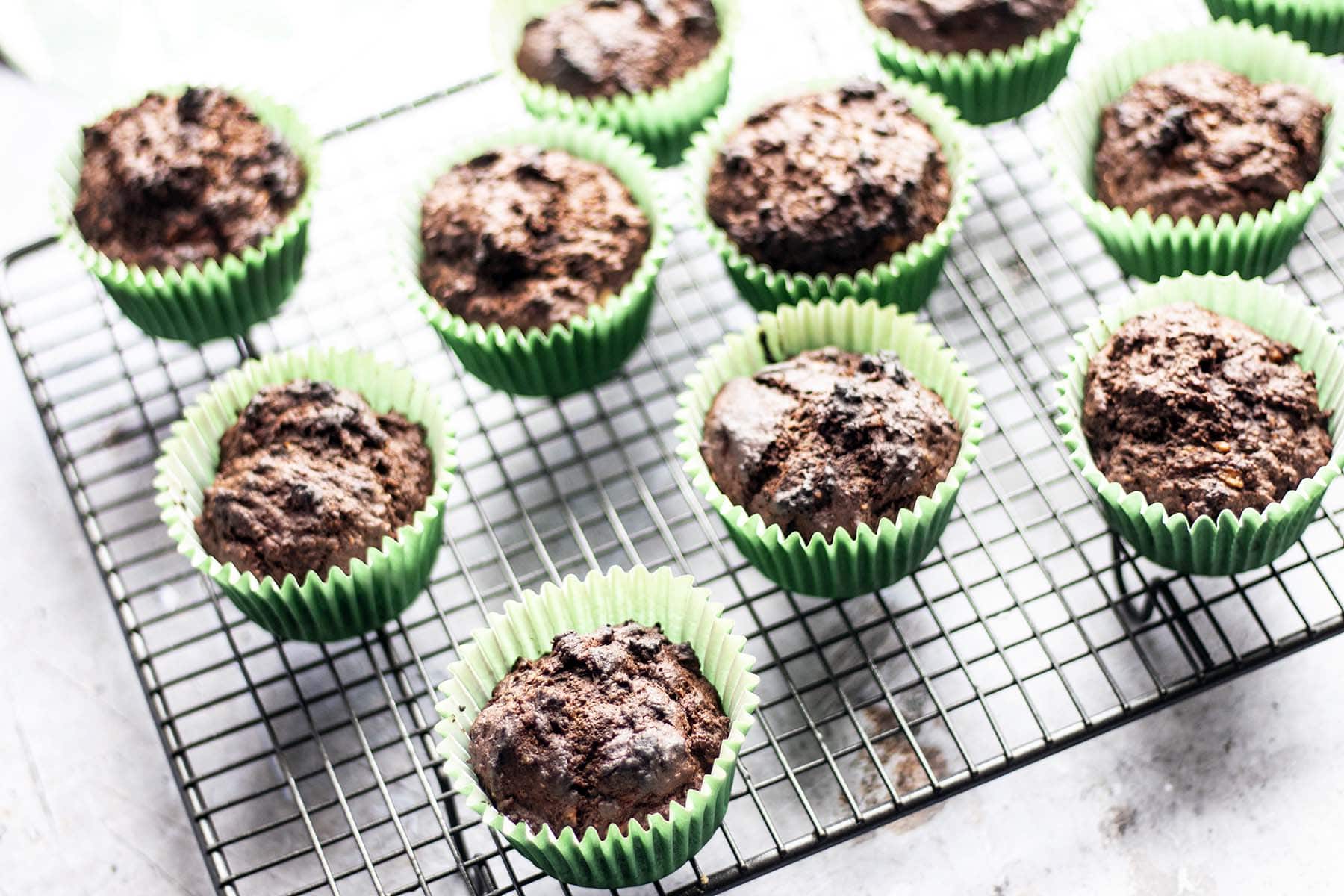 Healthy chocolate kale muffins Sneaky Veg