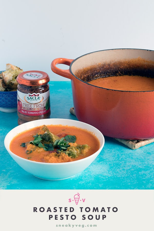 Roasted tomato pesto soup Sneaky Veg