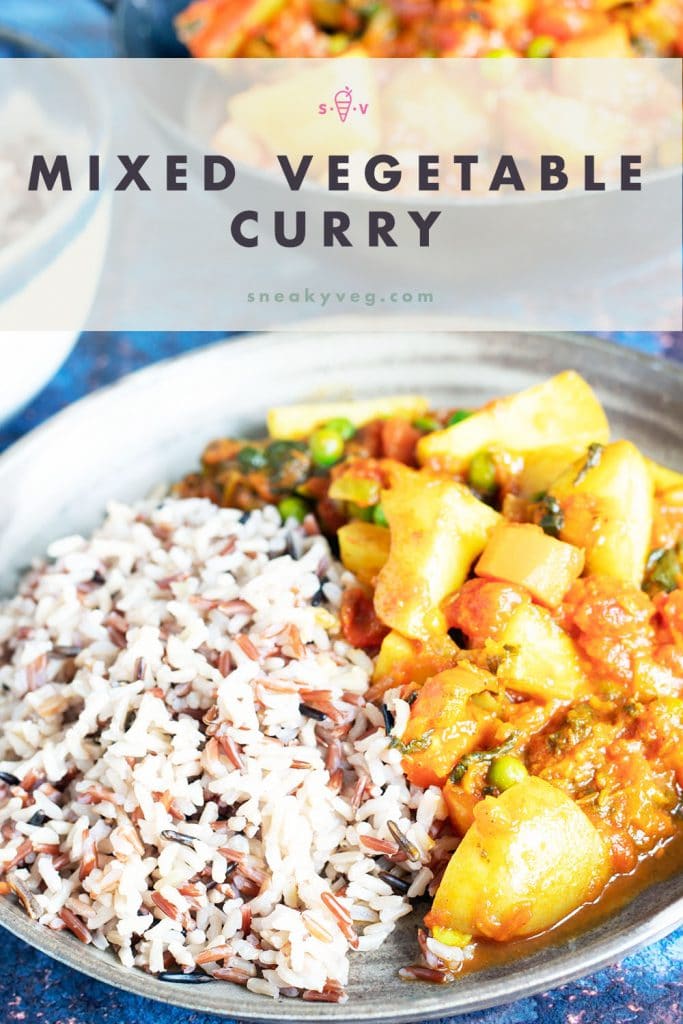 mixed vegetable curry with rice