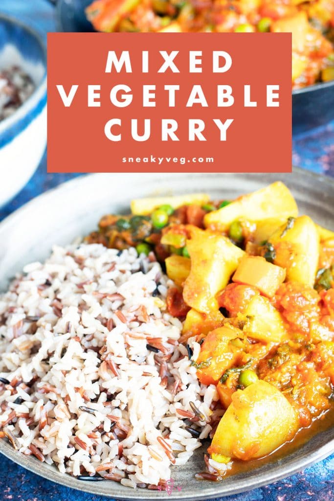 mixed vegetable curry with rice