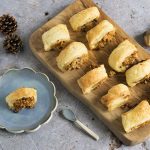Carrot, apple and sage vegetarian sausage rolls by Sneaky Veg