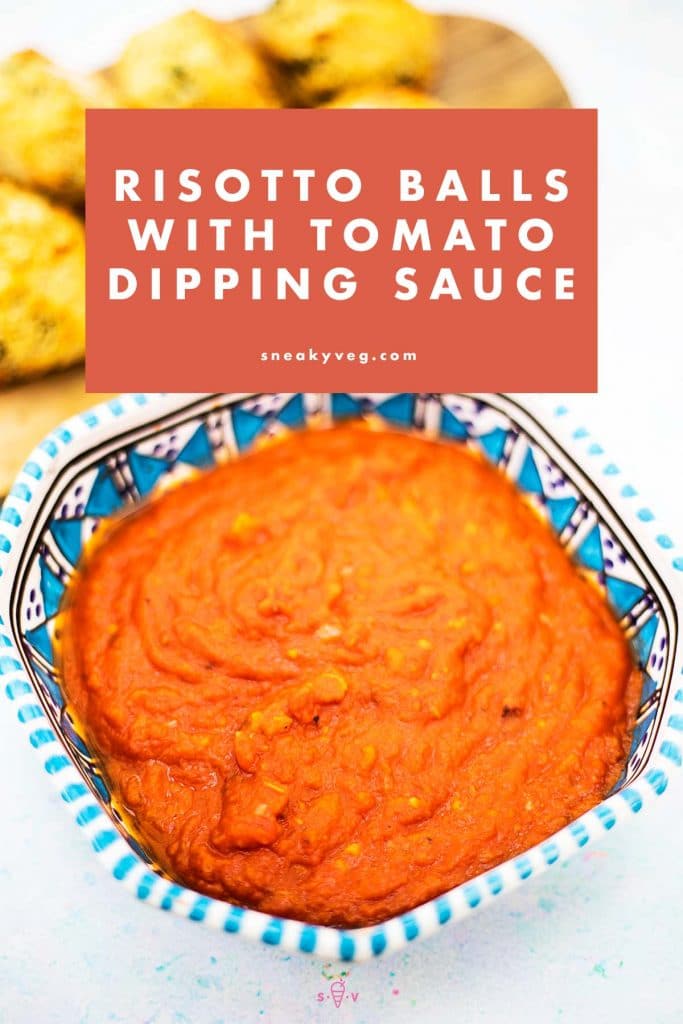 arancini and tomato dipping sauce