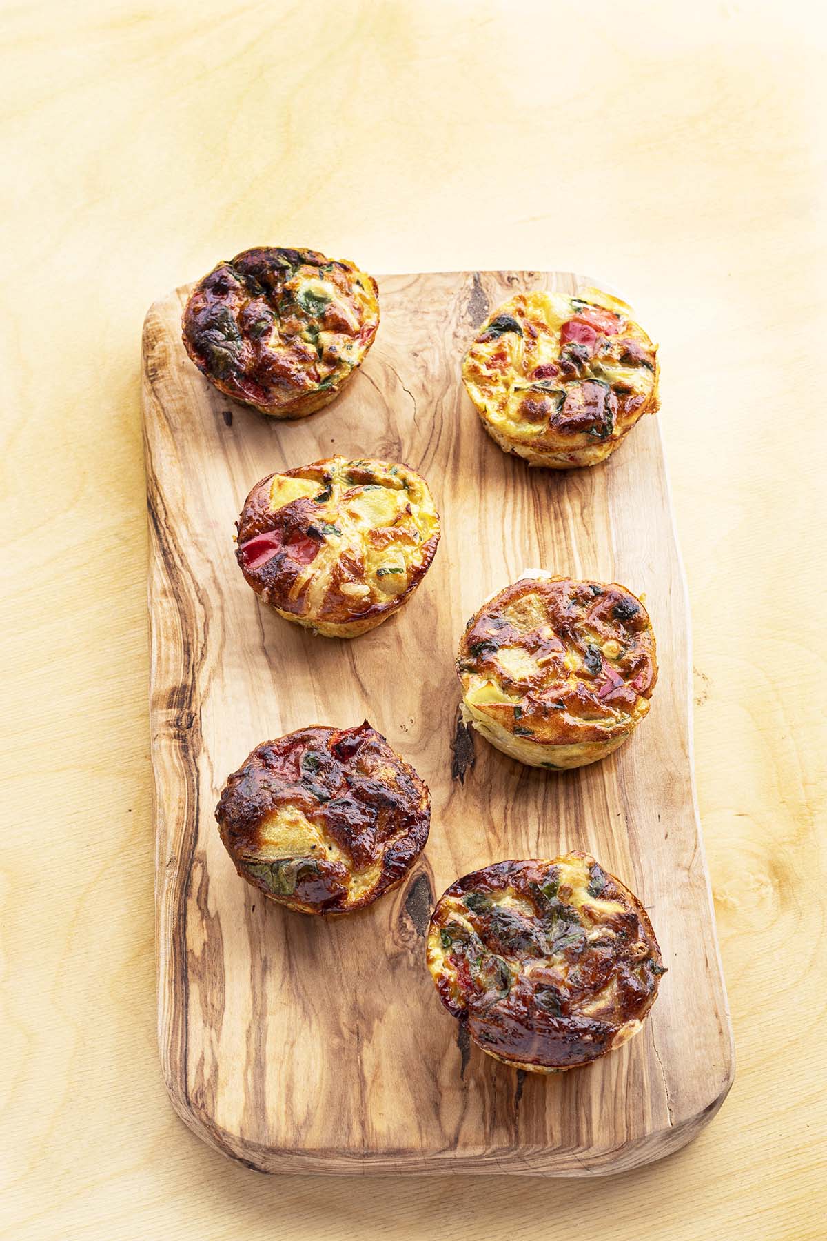 mini frittata on board