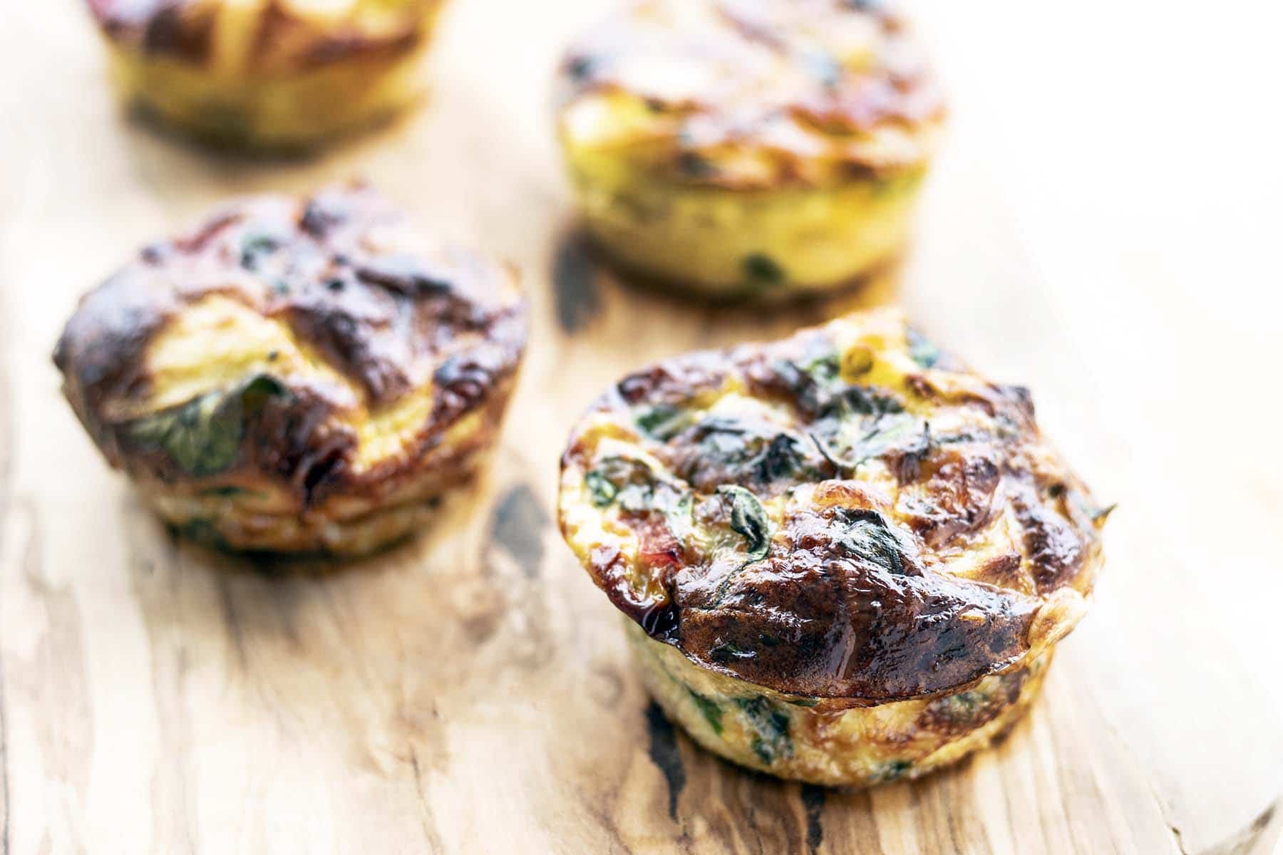 mini frittata on board
