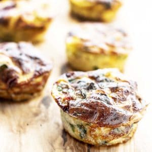 mini frittata on board