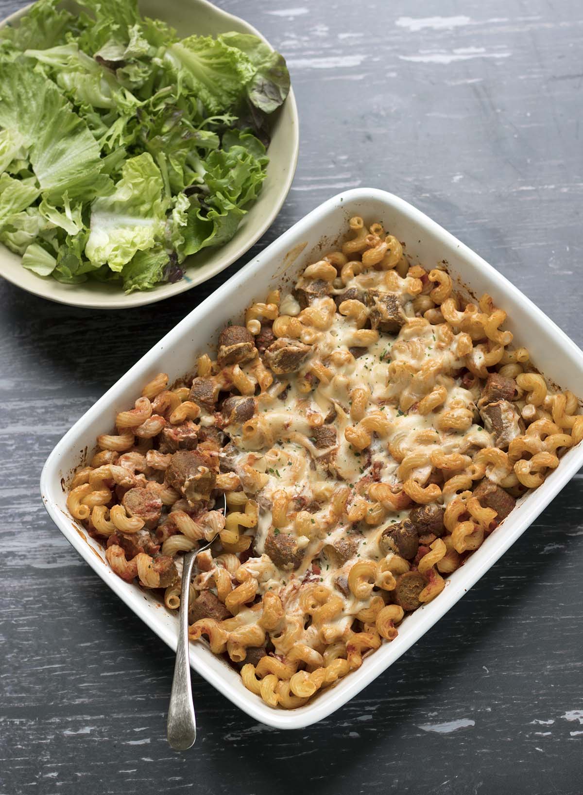 Simple veggie sausage pasta bake with passata Sneaky Veg