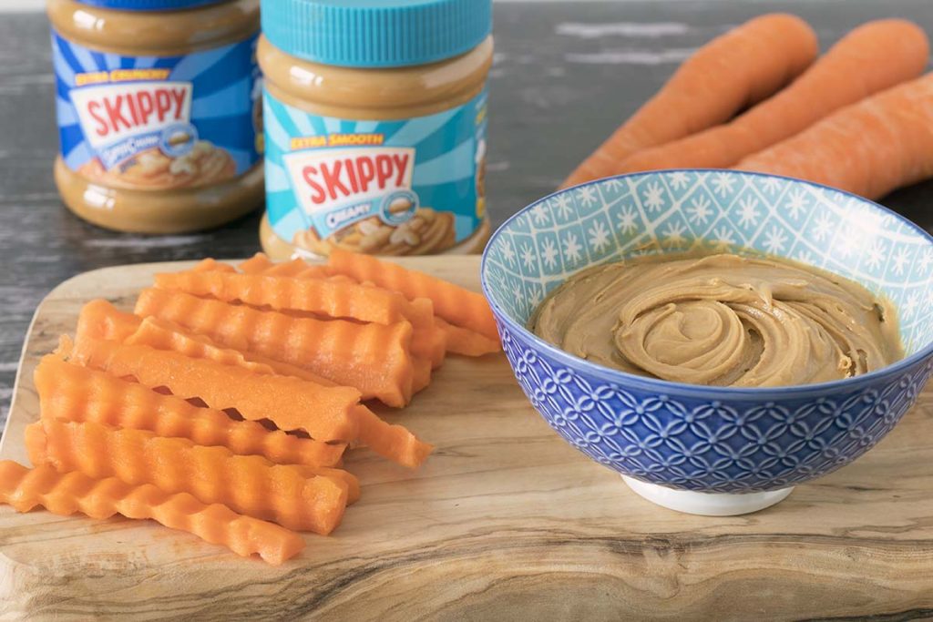 Carrots and peanut butter a delicious and easy snack Sneaky Veg