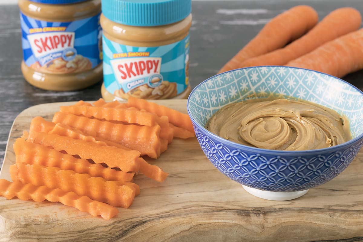 Carrots and peanut butter a delicious and easy snack Sneaky Veg