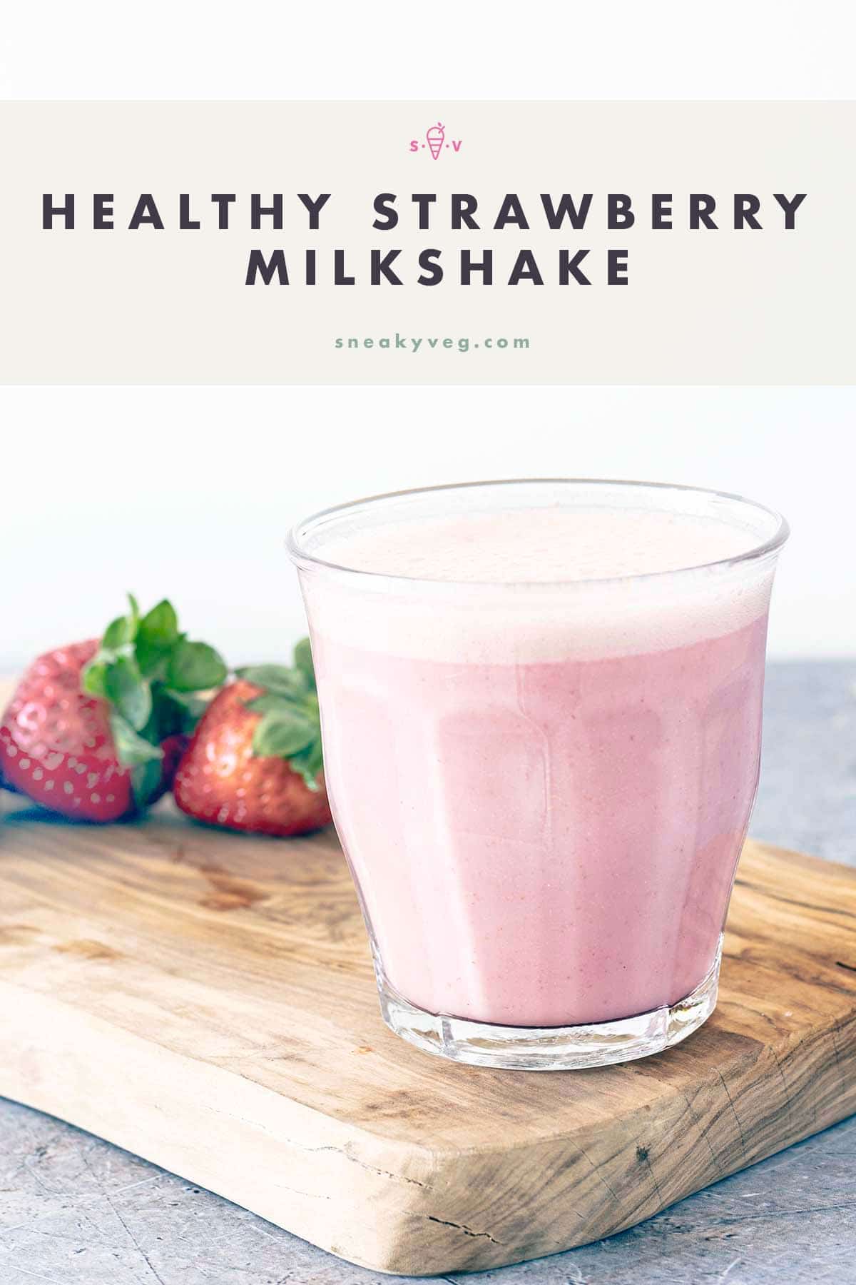 strawberry milkshake in glass