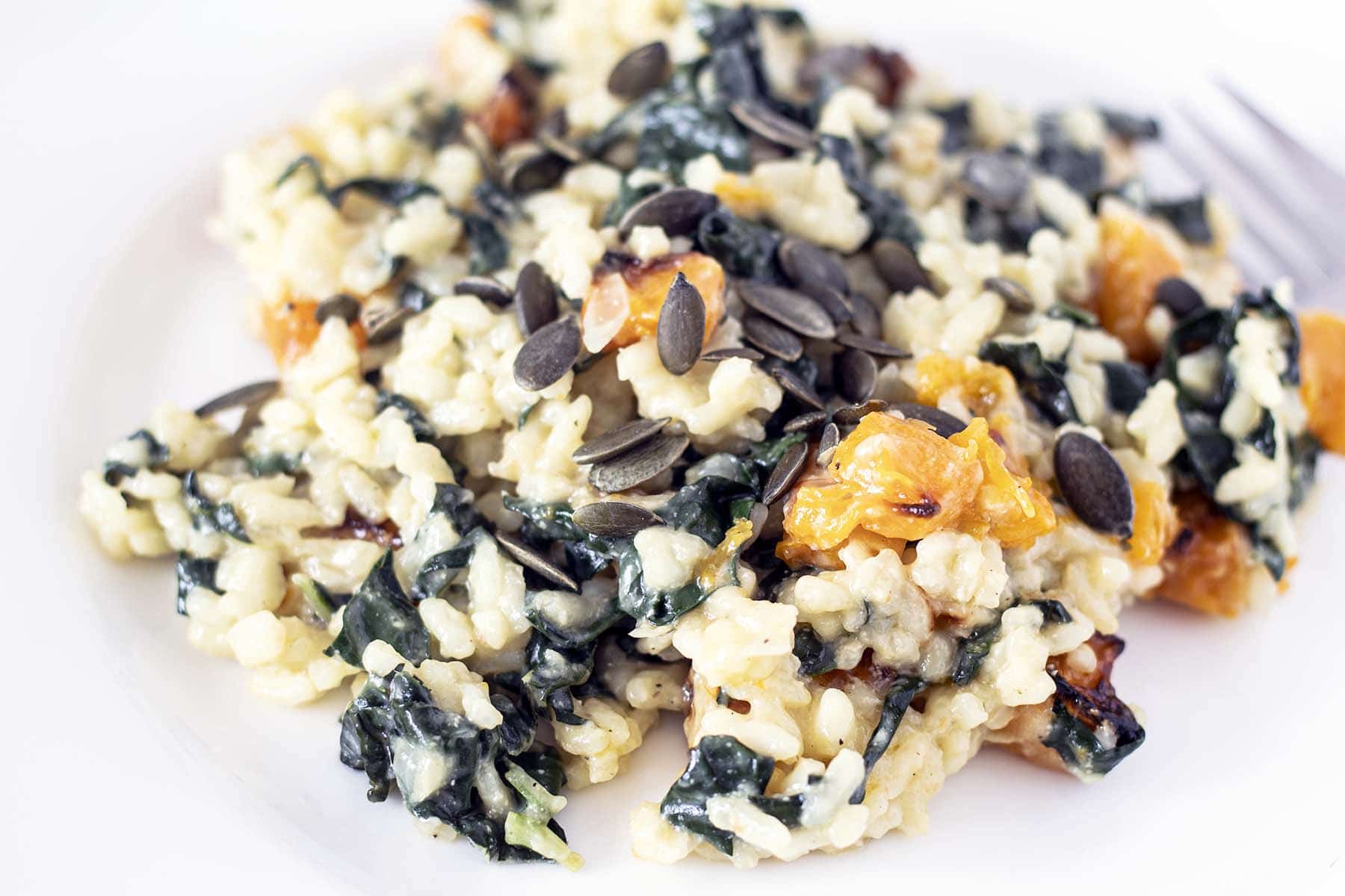 butternut squash and kale risotto