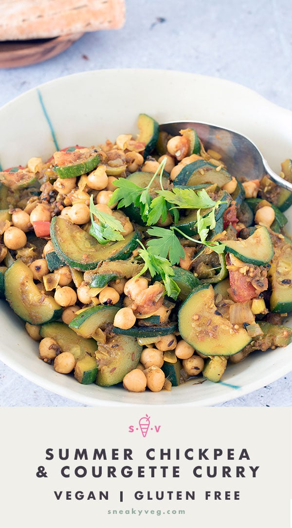 summer chickpea and courgette curry