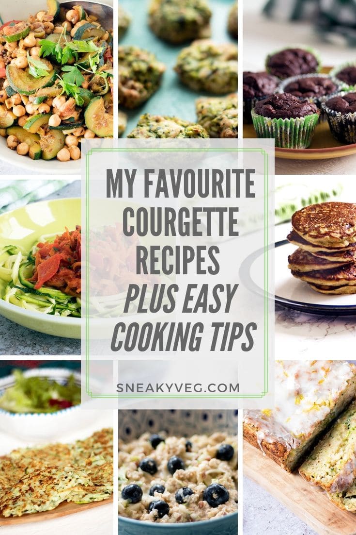 photos of different courgette recipes