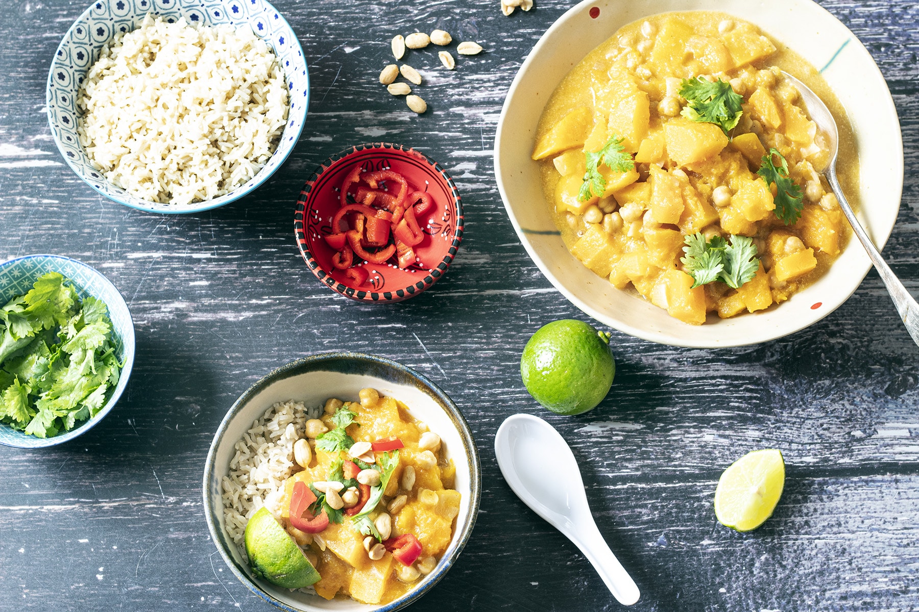 Thai butternut squash yellow curry