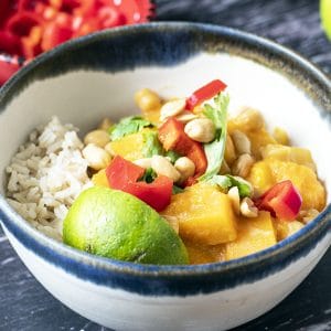 Thai butternut squash yellow curry