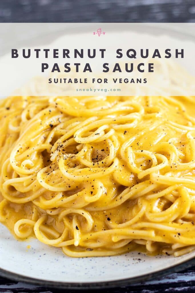 butternut squash sauce with spaghetti