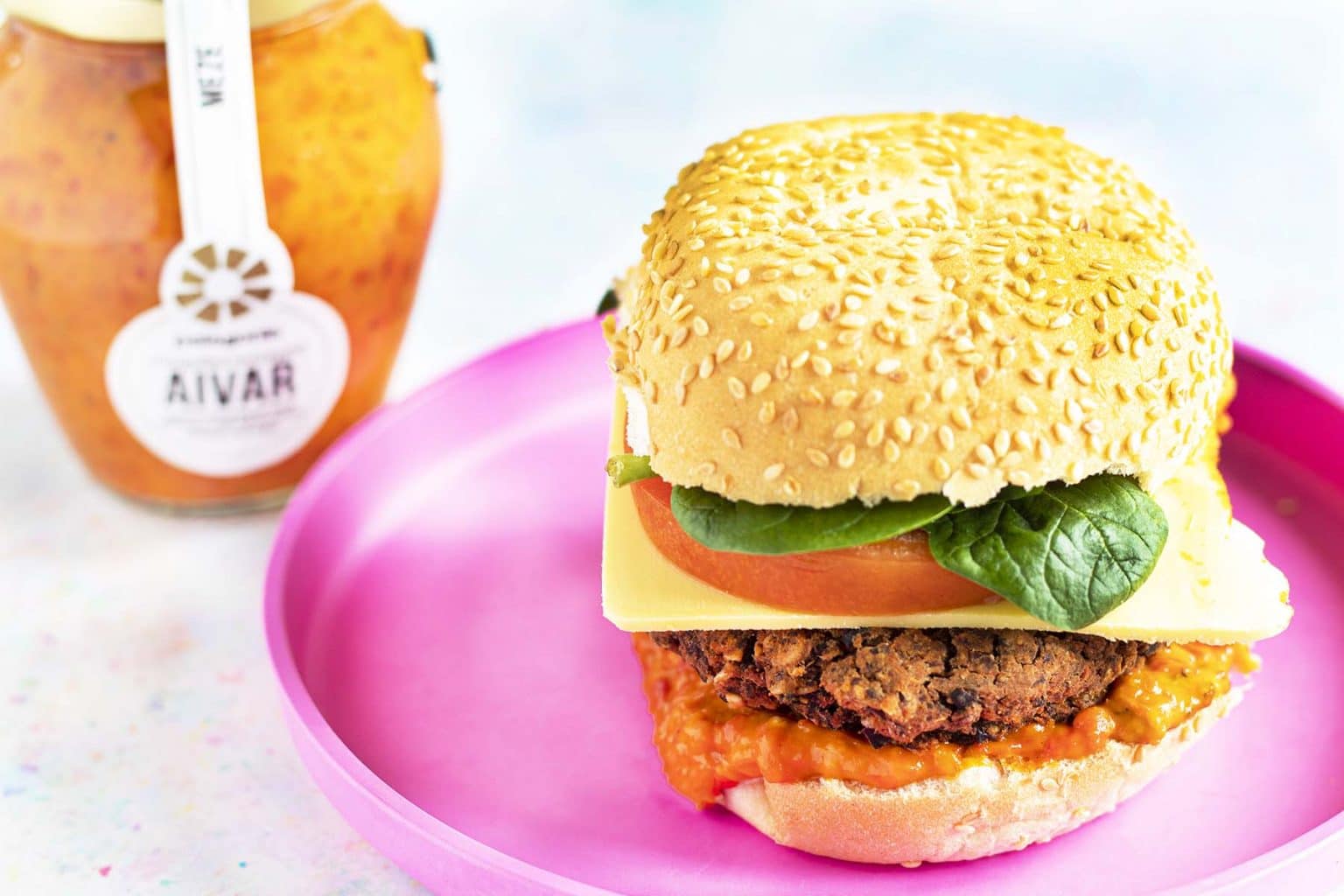 Easy Black Bean Burgers With Red Pepper Relish Sneaky Veg