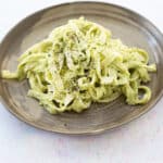 tagliatelle with broccoli pesto